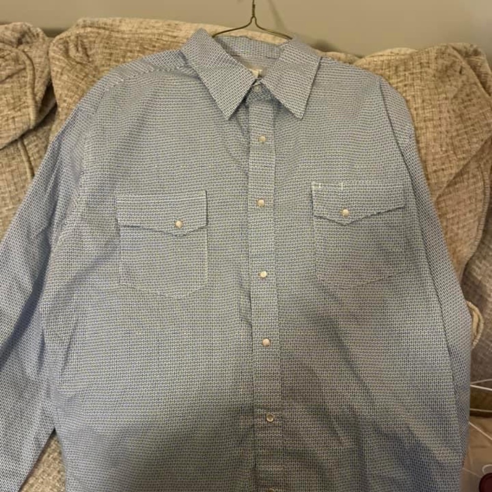 Large pearl snap shirt